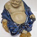 Chinese vintage large mudman buddha stamped to base Chinese vintage large mudman buddha stamped to base