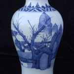 Late 17th or early 18th century blue & white Chinese porcelain baluster vase Late 17th or early 18th century blue & white Chinese porcelain baluster vase