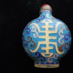 ANCIENT CHINESE SNUFF BOTTLE HAND PAINTED CLOISONNE VERY SCARCE