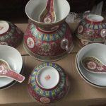 Chinese Soup Tureen and 10 Soup Bowls and 3 Spoons Chinese Soup Tureen and 10 Soup Bowls and 3 Spoons