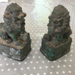 PAIR ANTIQUE VINTAGE ORIENTAL CHINESE CAST BRONZE FENGSHUI DRAGONS FU FOO DOGS PAIR ANTIQUE VINTAGE ORIENTAL CHINESE CAST BRONZE FENGSHUI DRAGONS FU FOO DOGS