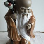 Vintage Chinese Wanjiang 'Shou Lao' Mudman Figurine c.1970s