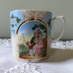 ANTIQUE HAND PAINTED? MUG. CLASSICAL SCENES FLOWERS AND FIGURES. LOVELY. VGC. ANTIQUE HAND PAINTED? MUG. CLASSICAL SCENES FLOWERS AND FIGURES. LOVELY. VGC.