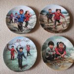 Four, Collectable Plates, Chinese Children’s Games, Artist Kee Fung Ng Four, Collectable Plates, Chinese Children’s Games, Artist Kee Fung Ng