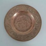 Antique Chinese Hand Engraved Brass Ming Xuande Dragon Phoenix Plate Antique Chinese Hand Engraved Brass Ming Xuande Dragon Phoenix Plate