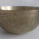 Large Antique Chinese Ming Xuande Brass Charger Bowl Engraved Dragon Phoenix Large Antique Chinese Ming Xuande Brass Charger Bowl Engraved Dragon Phoenix