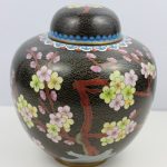 19th Century Chinese Cloisonne Copper Imperial Flower/ Butterfly Pot 18x16cm