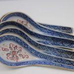 Vintage Chinese Porcelain 6 Spoons 14cm Hand Painted Vintage Chinese Porcelain 6 Spoons 14cm Hand Painted
