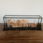 Vintage Large Chinese Diorama Carved Cork Decorative scene By San You C:-1940s. Vintage Large Chinese Diorama Carved Cork Decorative scene By San You C:-1940s.