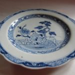 Chinese Blue and White Porcelain Plate A/F Chinese Blue and White Porcelain Plate A/F