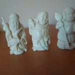 Vintage Chinese small Resin carved Buddha and 2 other resin figurines Vintage Chinese small Resin carved Buddha and 2 other resin figurines