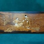 VINTAGE OLD INLAID INDIAN WOODEN TRAY / STAND OR WALL HANGING PICTURE VINTAGE OLD INLAID INDIAN WOODEN TRAY / STAND OR WALL HANGING PICTURE