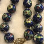 Vintage Hand Knot Cobalt Blue Cloisonné 14 mm Beads Necklace 24.5” Long Vintage Hand Knot Cobalt Blue Cloisonné 14 mm Beads Necklace 24.5” Long
