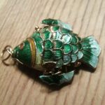 Antique Articulated Chinese Enamel Vintage Cloisonne Koi Carp Fish Pendant Charm Antique Articulated Chinese Enamel Vintage Cloisonne Koi Carp Fish Pendant Charm
