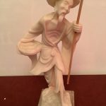 Gorgeous Figurine/Sculpture of Chinese Fisherman with Wooden Spear - Exc Cond Gorgeous Figurine/Sculpture of Chinese Fisherman with Wooden Spear - Exc Cond