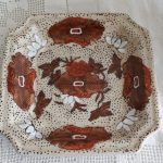 Vintage Ceramic Square Plate Marked 'Zhongguo Zhi Zao' - China Made Vintage Ceramic Square Plate Marked 'Zhongguo Zhi Zao' - China Made