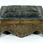 INKWELL VINTAGE ORIENTAL METAL INKWELL VINTAGE ORIENTAL METAL