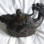Vintage / Antique Chinese Solid Bronze Dragon Turtle Teapot Backstamped in V.G.C Vintage / Antique Chinese Solid Bronze Dragon Turtle Teapot Backstamped in V.G.C