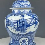 Blue and white chinese antique porcelain jar chinese ceramic pot with lid Qing Blue and white chinese antique porcelain jar chinese ceramic pot with lid Qing
