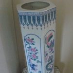 Vintage Chinese hexagon Pottery Stick / Umbrella Stand Vintage Chinese hexagon Pottery Stick / Umbrella Stand