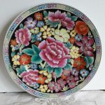 Vintage Chinese Mille Fleure/ Thousand Flower Plate c.1970s Vintage Chinese Mille Fleure/ Thousand Flower Plate c.1970s