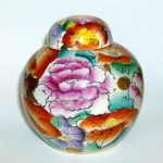 Chinese GINGER JAR ( FLORAL pattern ) EXCELLENT ITEM 85mm in height approx Chinese GINGER JAR ( FLORAL pattern ) EXCELLENT ITEM 85mm in height approx