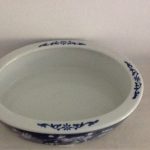 VINTAGE CHINESE PRUNUS HAND PAINTED BLUE AND WHITE OVAL BOWL VINTAGE CHINESE PRUNUS HAND PAINTED BLUE AND WHITE OVAL BOWL