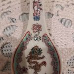 Vintage Ceramic Palace Style White Dragon Spoon Vintage Ceramic Palace Style White Dragon Spoon