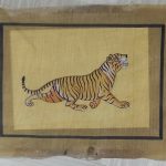 Vintage Painting Tiger On Silk Vintage Painting Tiger On Silk