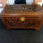 Antique Vintage Carved Wooden Oriental Chest/Storage/Ottoman. Antique Vintage Carved Wooden Oriental Chest/Storage/Ottoman.