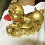 Golden  zodiac lucky pig moneybox , wealth, luck, good fortune