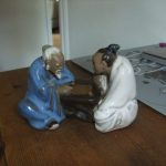 Magical Vintage Chinese Mudman Playing A Board Game Magical Vintage Chinese Mudman Playing A Board Game