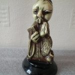 Vintage Oriental Plaster Figure Monk / Holy Man Holding a Book Vintage Oriental Plaster Figure Monk / Holy Man Holding a Book