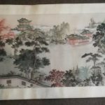 Art Deco c 1920 Chinese watercolor old Art in roll signed Genuine Antique Art Deco c 1920 Chinese watercolor old Art in roll signed Genuine Antique