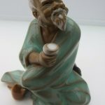 Vintage Chinese Shiwan Mudman glazed porcelain figure 9cm high Vintage Chinese Shiwan Mudman glazed porcelain figure 9cm high