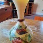 Vintage/antique Oriental Translucent Hand Painted Vase 8.5" tall Vintage/antique Oriental Translucent Hand Painted Vase 8.5" tall