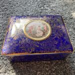 Empire England porcelain Box With Lid, Picture Of Ladies Empire England porcelain Box With Lid, Picture Of Ladies