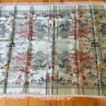 Hangzhou vintage fringed embroidered Chinese silk panel/tablecloth boxed 90x36” Hangzhou vintage fringed embroidered Chinese silk panel/tablecloth boxed 90x36”