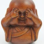 19th Century Chinese Hand Carved Boxwood Buddha 6cm Hand Carved 19th Century Chinese Hand Carved Boxwood Buddha 6cm Hand Carved
