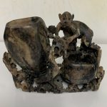 Superb Chinese Soapstone Carving, Bird Monkey Or Meerkat. Superb Chinese Soapstone Carving, Bird Monkey Or Meerkat.