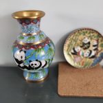 Beautiful Chinese Cloisonne Vase Pandas Beautiful Chinese Cloisonne Vase Pandas