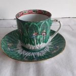 Antique Chinese Rose Medallion Cup and Saucer with Butterflies RARE Antique Chinese Rose Medallion Cup and Saucer with Butterflies RARE