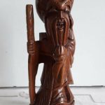 Vintage Shou Lao Xing Wood Carved Sculpture Vintage Shou Lao Xing Wood Carved Sculpture