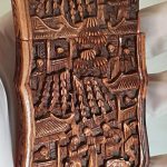 Rare Antique 19th Century Chinese Hand made Sandal Wood Calling Card Case