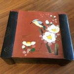 A Vintage Japanese / Chinese lacquered Hand Painted Box - no key A Vintage Japanese / Chinese lacquered Hand Painted Box - no key