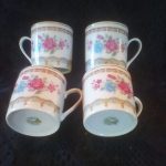 4 Fine China miniature Made in China Tea Cups/Cans 4 Fine China miniature Made in China Tea Cups/Cans