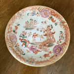 Vintage Oriental Style Saucer - Orange & White Pattern Vintage Oriental Style Saucer - Orange & White Pattern