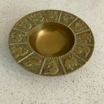 Vintage Brass Chinese /Korean Zodiac Bowl/ Dish good fortune Vintage Brass Chinese /Korean Zodiac Bowl/ Dish good fortune