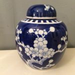 Lovely Vintage Chinese Blue & White Prunus Ginger Jar Lovely Vintage Chinese Blue & White Prunus Ginger Jar