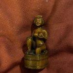 3.8" Old Antique China Boxwood Carving Nude Bathing Beautiful Woman Statue 3.8" Old Antique China Boxwood Carving Nude Bathing Beautiful Woman Statue